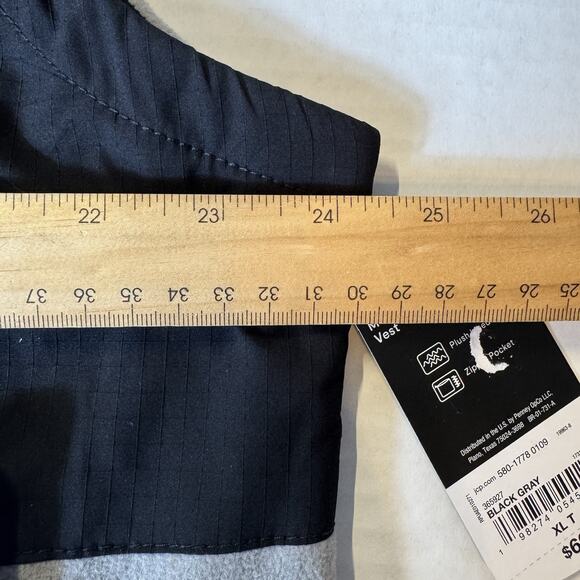 Xersion Big & Tall Mock Neck Fleece Vest Black Gray XLT Layering Piece NSYNC - Picture 13 of 13